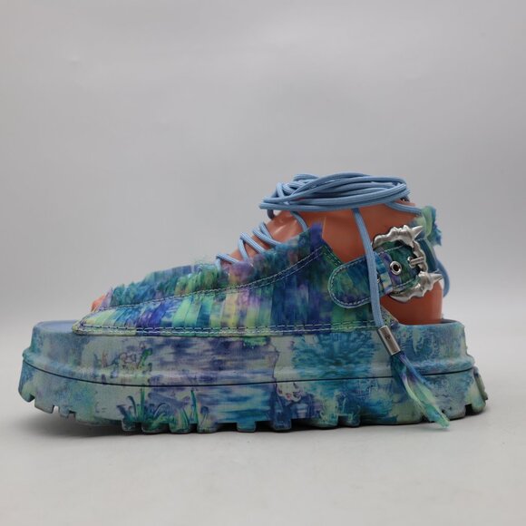 UGG X Collina Straga Goldenglow Platform Women's 8 Blue Floral Gladiator Sandals - Picture 5 of 12